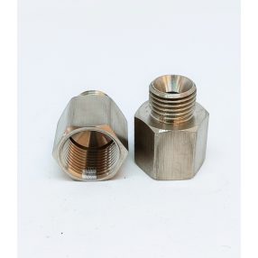 Nagynyomású közcsavar, inox, 1/4"m-3/8"f