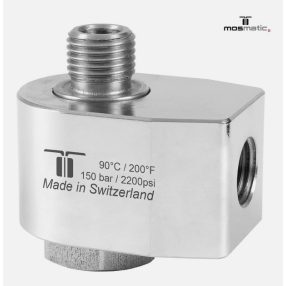   Nagynyomású forgócsatlakozó 90fok, 1/4"-1/4" , Mosmatic, zéger nélküli!